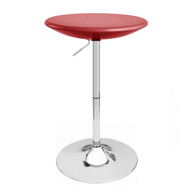 Alpha Contemporary Adjustable Bar Table - Cabernet Red