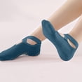 thumbnail image 5 of Babcutegg Pilates Socks for Women Yoga Non-Slip Comfortable and Breathable Athletic Wear with Straps Gym Wear Womens Athletic Wear Blue Size Free Size, 5 of 6