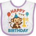 thumbnail image 3 of Inktastic 1st Birthday Monkey Boys or Girls Baby Bib, 3 of 4