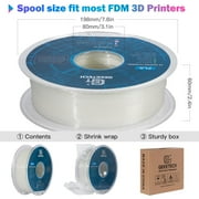 Geeetech Glow in The Dark Rainbow PLA 3D Printer Filament with Accessories Included for Most 3D Printer, Multicolor