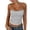 Gray-Tops, variant on Womens Striped Spaghetti Strap Tops Slim Fit Crewneck Blouses Summer Everyday Basic Shirts Brown S