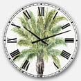 thumbnail image 1 of DesignArt Mixed Botanical Greens palms IV Large Wall Clock, 1 of 2