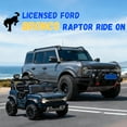 thumbnail image 3 of 2 Seats 24V Electric Car for Big Kids, Licensed Ford Bronco Raptor Powered Ride On Car with 4 Wheels Spring Suspension, Parent Remote Control, 24V Ride On Toys for Ages 3-8 Boys Girls Gifts, Blue, 3 of 8
