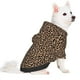 thumbnail image 2 of Fotbe Brown Leopard Sudadera con Estampado para Perros Pequeños – Suéter con Capucha para Mascotas, Tela Suave de Forro Polar con Bolsillo-Large, 2 of 7