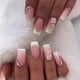 thumbnail image 1 of Uñas postizas rosadas brillantes, uñas postizas rosadas francesas para el día de San Valentín, uñas acrílicas adhesivas, 24 piezas para mujeres y niñas, 1 of 5