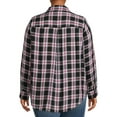 thumbnail image 5 of Terra & Sky Women's Plus Size Plaid Button-Down Shirt, 5 of 5