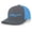Charcoal/Neon Blue, variant on Freshwater Fish Forest Mountain Scenic Catfish Mens Embroidered Mesh Back Trucker Hat, Charcoal/Black