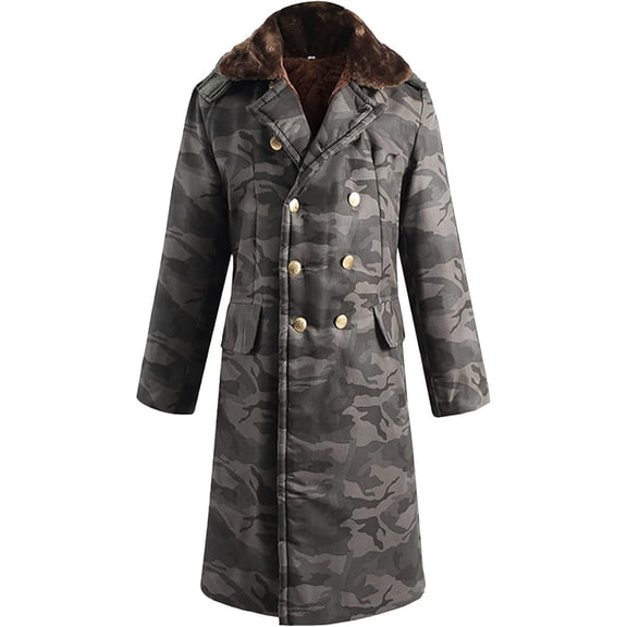 Men's Heavy Duty Winter Long Insulated Work Coat Windproof Cold Thermal Jacket For Outdoor Labor