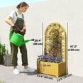 thumbnail image 3 of Outsunny Wooden Raised Garden Bed with Lattice Trellis for Climbing Plants, 3 of 10
