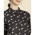 thumbnail image 5 of Moomaya Womens Printed Top, Quarter Sleeves Formal Top Ruffled Button Placket, 5 of 9