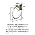 thumbnail image 6 of Amerock Highland Ridge Golden Champagne Closed Towel Ring, 6 of 8
