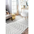 thumbnail image 1 of nuLOOM Moroccan Blythe Area Rug, 6' 7" x 9' Oval, Grey/Off-white, 1 of 5