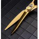 thumbnail image 4 of Tijeras para el cabello Tijeras de peluquería Tijeras afiladas para cortar el cabello Tijeras afiladas para peluquería y barbería Artesanía japonesa Acero inoxidable 440c Corte preciso Oro, 4 of 5