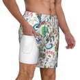thumbnail image 2 of Balery Fairy Flower Mens Swim Trunks Swim Shorts for Men Quick Dry Inseam Beach Shorts with Compression Liner Pocket-XX-Large, 2 of 9