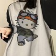 thumbnail image 4 of Camiseta de manga larga de dibujos animados Sanrio para mujer, Top de empalme de Hello Kitty, Hip Hop, primavera y otoño, nuevo, 4 of 4