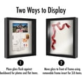 thumbnail image 4 of 11x14 Shadow Box Frame with Shatter-Resistant Glass - Silhouette Collection - Lar Shadow Box Display Case for Tabletop and Wall Display - with Soft Felt Back, 4 of 5