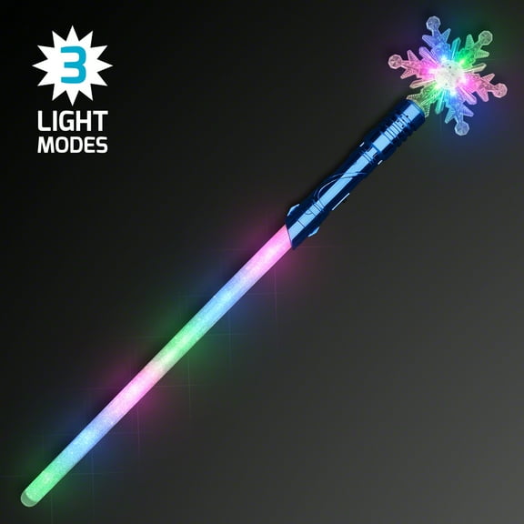 FlashingBlinkyLights Snowflake Magic Light Staff LED Saber