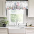 thumbnail image 3 of Gnomes Easter Rod Pocket Curtain Valance, Colorful Spring Floral Weeping Eggs Farmhouse Window Valance for Living Room, Bedroom, Kitchen 42"W x 18"L, 3 of 9
