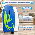 33-Inch Blue Lightweight Bodyboard with EPS Core for Water Sports ...
