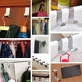 thumbnail image 3 of KDJ Over the Door Hooks Hanger Set of 2 - Stainless Steel Z-Shaped Organizer for Coats, Hats, Clothes, Bags - Space Saving Wardrobe Wall Rack - No Drill Installation, 3 of 8