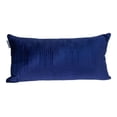 thumbnail image 1 of HomeRoots 402891 Quilted Velvet Blue Lumbar Throw Pillow, 1 of 1