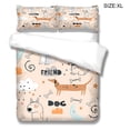 thumbnail image 2 of Juego de edredón de cama con estampado de perro, funda nórdica, fundas de almohada decorativas, lindo cachorro, suministros para dormir, juego de cama XL LYSHDW2109250009,3 piezas Inevent HA012374-12, 2 of 7