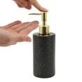 thumbnail image 3 of Unique Bargains 1 Pc Classic Cylindrical Soap Pump Dispenser for Hotels 350ml Black Gold Tone, 3 of 6