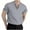 Gray, variant on Chbgutlmr Mens Dress Shirts Summer Casual Notched V Neck Button Short Sleeve Tshirts Loose Solid Color Tops