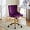 Dark Purple, variant on HYJY Black Velvet Armless Home Office Desk Chair with Gold Base/Wheels, Small Cute Vanity/Makeup Chair with Back for Bedroom, Upholstered Adjustable Rolling Swivel Nail Chair for Women/Girls