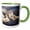 Green/White, variant on 3drose, Usa, Alaska, Mountain Range, 11oz Two-tone Yellow Mug