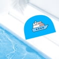 thumbnail image 3 of Gorro de natación 3D PU Sunnimix Barco azul Nadar infantil, 3 of 8