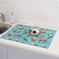 thumbnail image 6 of Xecao Sea Otters Family In Blue Water patten Microfiber Dish Drying Mat,Absorbent Dish Drainer Kitchen Counter,Super Absorbent Dish Drying Pads 18×24 Inch, 6 of 7