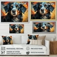 thumbnail image 4 of Designart "Canine Popart Dog Inquisitive wall art II" Animals Floater Framed Wall Decor, 4 of 7