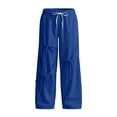 thumbnail image 5 of Asgosdo Women's Pants Drawstring High Elastic Waisted Wide Straight Leg Casual Irregular Trousers with Pockets, 5 of 5