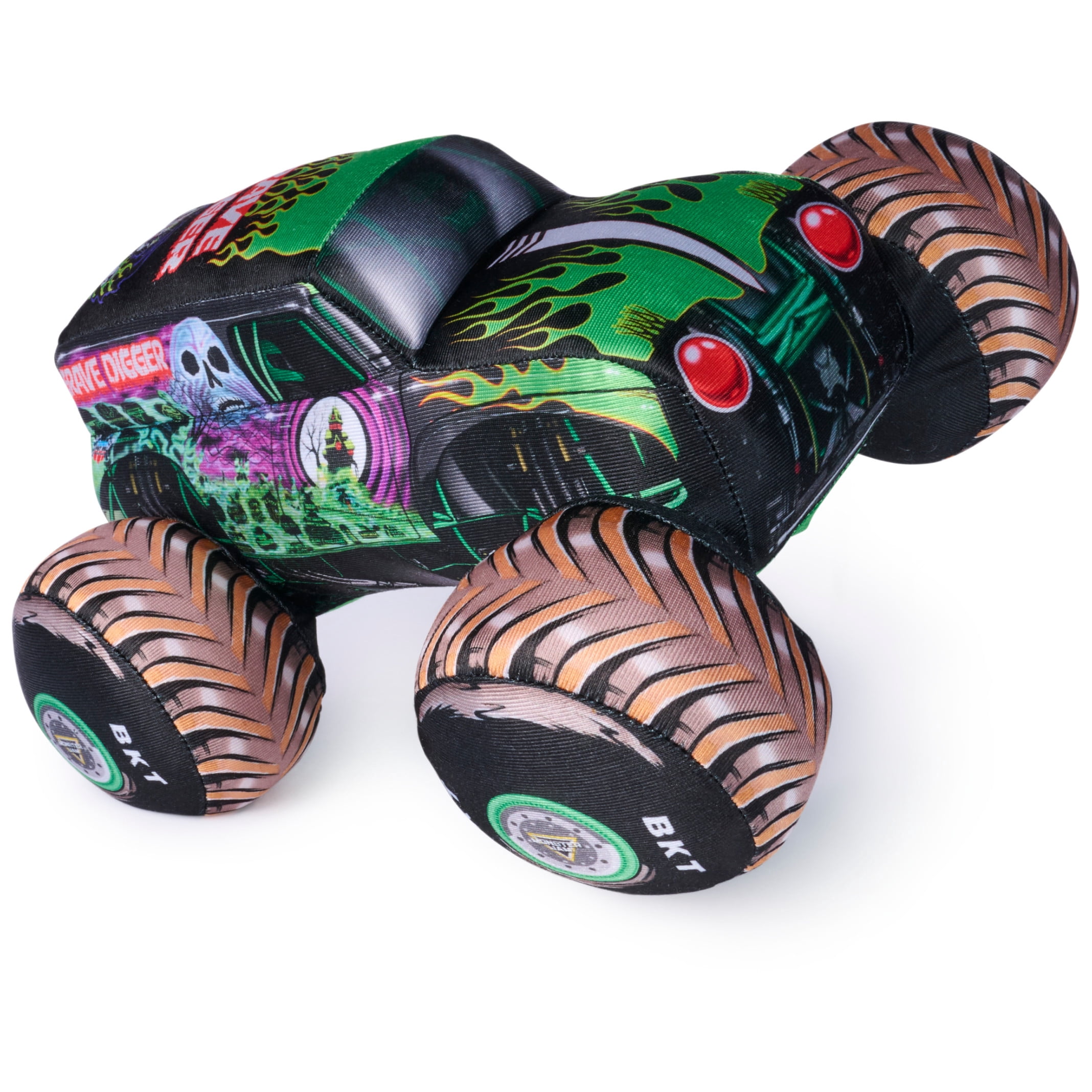Monster Jam Grave Digger Plush Truck with Lights & Sound Effects, Ages 3 and Up, 10”