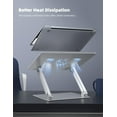 thumbnail image 3 of Adjustable Laptop Stand Portable Laptop Riser Aluminum Laptop Stand for Desk Foldable Ergonomic Computer Notebook Stand Holder for MacBook Air Pro and More laptops (-;;), 3 of 8