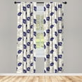 thumbnail image 4 of Ambesonne Flower Window Curtains, Blooming Dog Roses Leaves, Each 28" W x 63" L, Off White Eggshell, 4 of 4