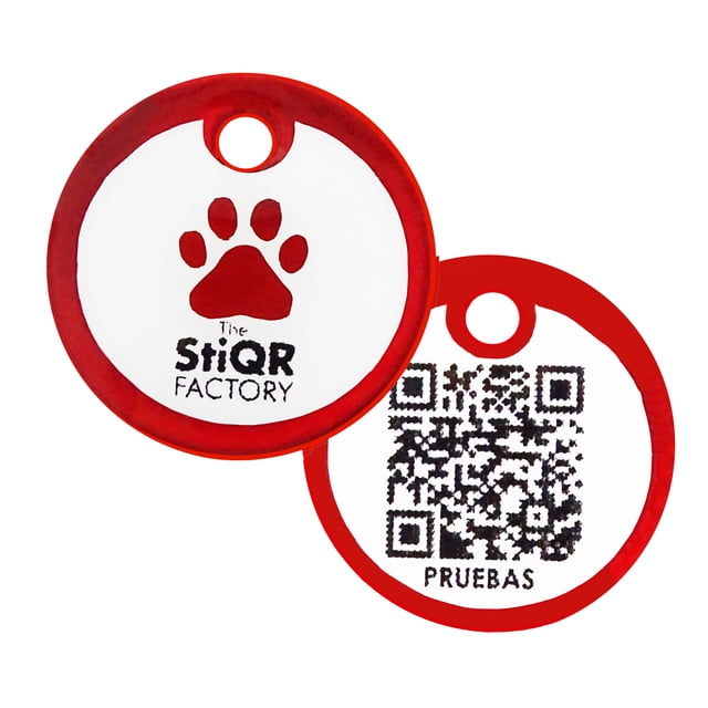 ID Mascotas para Razas Pequeñas The StiQR Factory ID Mascotas Metal 20mm. (Recomendado para razas Pequeñas.)