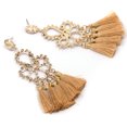 thumbnail image 3 of Pendientes de borlas para mujer y niña, aretes de aleación, accesorios de joyería, regalos (marrón), 3 of 7
