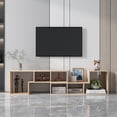 thumbnail image 1 of Clearance! Double L-Shaped Oak Stand，Display Shelf ，Bookcase for Home Furniture,Rustic oak, 1 of 9