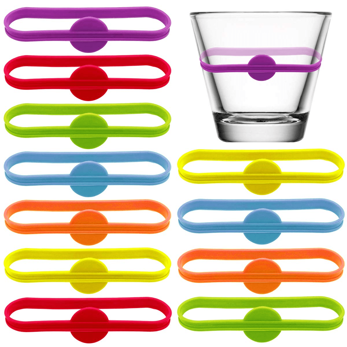 24 Pieces Drink Markers, Glass Cup Wine Glass Bottle Strip Tag Marker