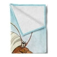 thumbnail image 2 of Hermit Crab Soft Flannel Fleece Throw Blanket, Doodle Style Coenobita Perlatus with Details, Cozy Plush for Indoor and Outdoor Use, 50" x 70", Blue Orange, by Ambesonne, 2 of 5
