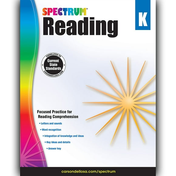 Spectrum Paperback Reading Workbook, Grade K, Ages 5 -6