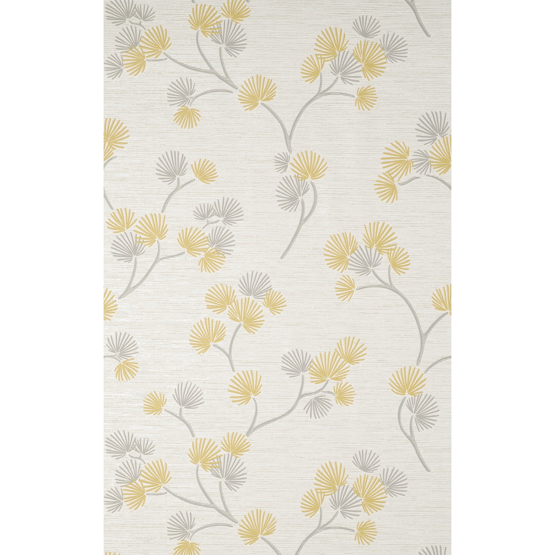 Fine Decor Kira Mustard Trail Wallpaper, 20.5-in by 33-ft