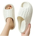 thumbnail image 4 of Anuirheih Slip on Sandals Women,Women Men Home Couple Antiskid Thick Sole Shoes Indoor Outside Soft Soled Slippers(White), 4 of 5