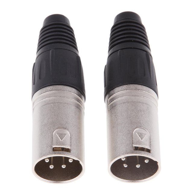 Conector de cable macho XLR de metal 2 piezas para micrófonos profesionales Baoblaze Conector macho XLR
