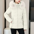 thumbnail image 3 of HTNBO Women's Winter Puffer Coat Thicken Fleece Lined Down Jacket Waterproof Faux Fur Detachable Hooded Parka, 3 of 3