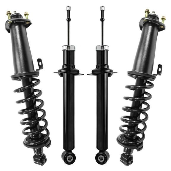 Detroit Axle - RWD Struts Shocks Kit for 2006-2013 Lexus IS250 IS350 [Sedan], 2 Front Bare Strut Shocks 2 Rear Struts with Coil Spring 2006 2007 2008 2009 2010 2011 2012 2013 Replacement Suspension
