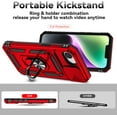 thumbnail image 6 of KOMI for iPhone 16e Case with Camera Lens Cover HD Screen Protector, Dual Layer [15 FT Military Grade Drop Protection] Magnetic Ring Holder Kickstand Protective Phone Case for iPhone 16E 6.1 inch, 6 of 9