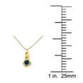 thumbnail image 5 of Aone Jewelry 1.00 Carat Natural Blue Diamond & Knot Design Pendant Necklace For Woman Crafted In 10k Rose White and Yellow Gold With 18 Gold Plated Over 925 Sterling Silver Box Chain, 5 of 5